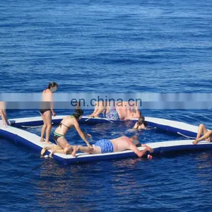 5x5 Meter Inflatable Floating Ocean Sea Swimming Pool / Protective Anti Jellyfish Pool With Netting Enclosure For Yacht thumbnail-5