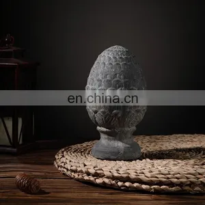 Eastern Custom Pine Cone Shape Cement Small Sculpture Ornament Unique Cheap Vintage Home Decoration Accessories thumbnail-1