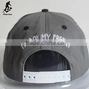 White Logo Gray Snapback Casquette Cap for Promotion thumbnail-5