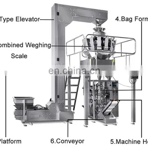 KV Dry Fruits / Mixed Nuts Candies Weighing Packing Machine for Multiple Plastic Bag Style thumbnail-3