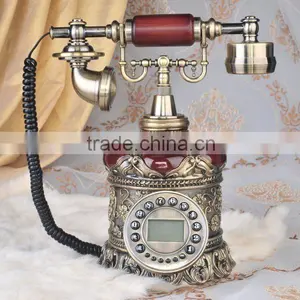 Antique Copper Telephone, Old Style Caller id Phone thumbnail-1