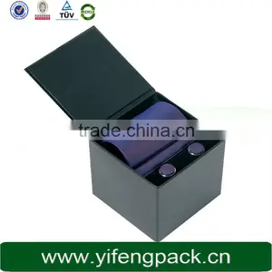 High Quality Elegant Paper Cufflink Box Color and Size Customized thumbnail-5
