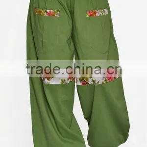 Indian Men Women Unisex Multi Color Cotton Alladin Harem Pants With Stylish Two Pockets thumbnail-2
