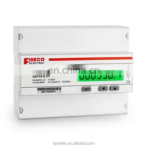 EM735-S CT 3*230/400V 1.5(6)A 3 Phase 4 Wire Meter Kwh Electric Energy Meters for Rail With Pulse Output thumbnail-1
