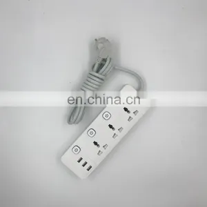 Multi-function 3 Way With USB Electric Extension Cord Socket 4 Way With USB Power Strip thumbnail-2