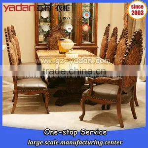 Modern Luxury Solid Wood Artificial Stone Dining Table Made in China thumbnail-1