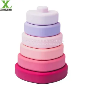 Hot Sale Christmas Tree Silicone Stacking Toy Montessori Educational Blocks & Model Building Toys Stacker Toys thumbnail-1