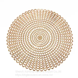 Hot-selling Luxury 38 cm Round Place Mats Embroidery Craftsmanship Fine Individual Table Mat thumbnail-5