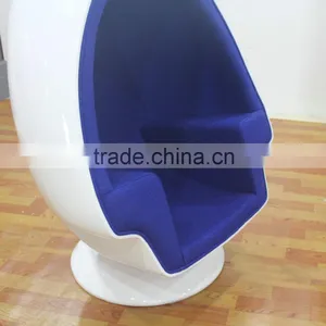 Fiberglass Luxury Living Room Furniture Blue Egg Chair thumbnail-2