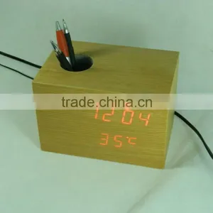 High Quality LED Digital Voice Control Desk LED Alarm Clock thumbnail-5