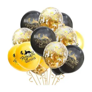 Wholesale Happy EID Party Decoration Latex Ballon Globos Custom Printed Ramadan Mubarak Globo Balloon thumbnail-5