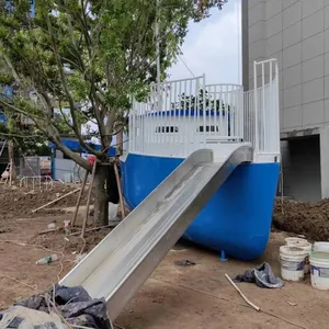 Customized Large Stainless Steel Slides, Outdoor Children's Combined Amusement Equipment, Non-powered Facilities for Communities and Kindergartens thumbnail-2