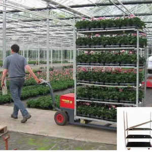 Large Commercial Metal Plant Flower Cart Display Rack thumbnail-1