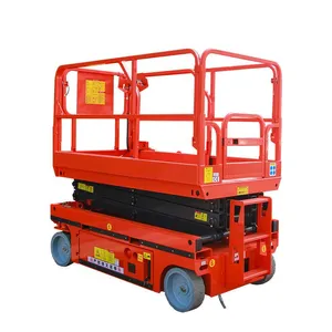 New Aluminum Alloy Full-electromotion Scissor-type Aerial Foldable Scaffolding Electric Scissor Lift Platform 1 Ton Load thumbnail-1