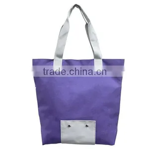 Purple Polyester Folding / Foldable Shopping Bag thumbnail-2