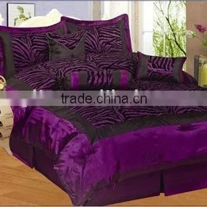 7Pcs Flocking Comforter Set thumbnail-1