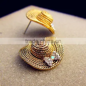 Fashion Earrings for Women 2016 Hot Selling Hat Earrings Women Summer Earring thumbnail-4