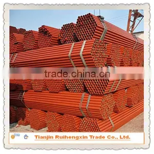 Red Painted Scaffolding Material / Round Steel Pipe thumbnail-1