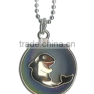 Hawaii Island Flower Pendant Necklace Black Real Leather Cord Choker Charm Necklace Pendant Retro Hippy Silver thumbnail-1