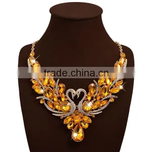 Fashion Summer Luxury Swan Beautiful OL Delicate Noble Pendant Necklace Women Collier Choker Collar Jewelry thumbnail-2