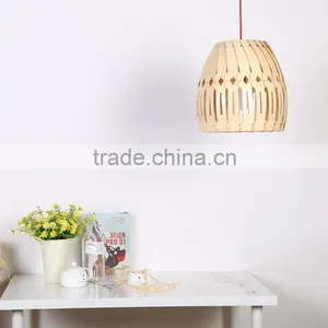 LED Pendant Light JK-8005B-34 Handing LED Wood Pendant Lamp Light Fixtures With Lampshade For Living Room Wooden Light thumbnail-3