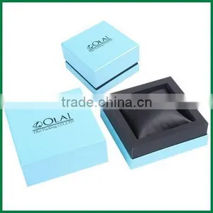 Color Customized Paper Watch Box With Black Pillow, Special Design Paper Card Board Box Wholesales Cheap Watch Gift Box thumbnail-1