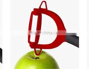 ABS+CERAMIC 18*8.5 Colorful Kitchen Gadgets Ceramic Vegetable Peeler With Comfortable Handle/ceramic Fruit&vegetable Peeler thumbnail-2