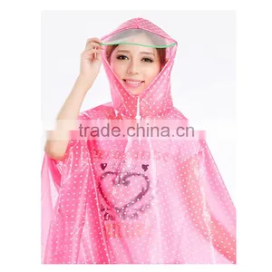 Bicycle Large Transparent Brim Thickened Transparent Fashion Raincoat and Increase thumbnail-1