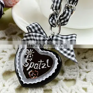NEU German Bavarian Oktoberfest Kropfband Halsband Halskette Edelweiss Herz Brezel /Trachten Dirndl Schmuck Heart Necklace thumbnail-2