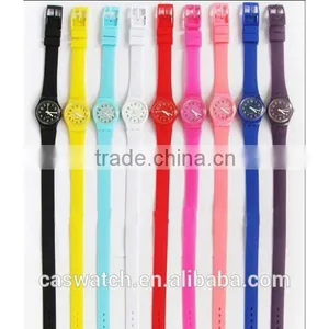 Hot Sale Long Strap Cheap Silicone Watch With Plastic Buckle thumbnail-1