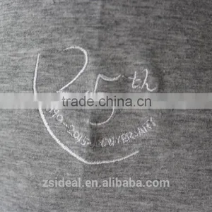 94% Cotton 6% Spandex Rib Collar Custom-made Embroidery T-shirt thumbnail-3