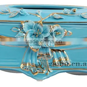 2015 Hot Sale Home Decoration Chinese Ceramics Blue and White Tissue Box JHF14-2300A thumbnail-2
