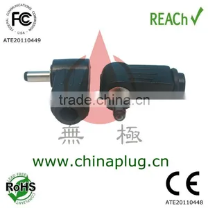HOT Selling Nickel Plated DC Power Pin Socket Male 3.5 X1.1x8.6MM Right Angle DC Plug Connector thumbnail-1