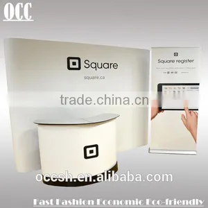 Trade Show Backdrop Pop Up Stands Luxury Aluminum Pop Up Display Banner PVC Print thumbnail-1