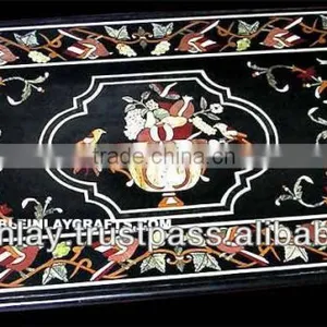 Inlay Marble Dining Table Top, Decorative Marble Inlay Table Top thumbnail-1