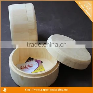 Wooden Packing Box for Food, Round Box, Poplar Wood Box thumbnail-2