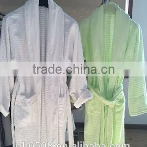 Kimono Collar Waffle Bathrobe,customized Waffle Bathrobe thumbnail-3