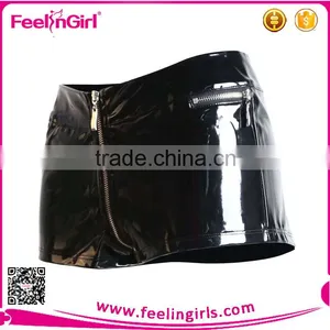 High Quality Sexy Leather Mini Dress Wholesale thumbnail-5