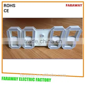 Patented 3D Cubic White Led Clock With Remote thumbnail-4