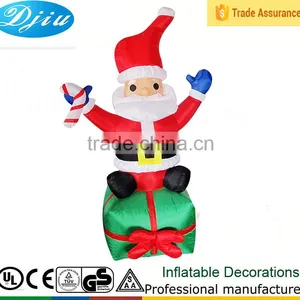 DJ-163 6 Foot Christmas Santa Standing Gift Inflatable Garden Decoration thumbnail-1