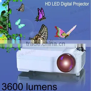 HOT SALE! HD Projector For Home Theater Support 1080p Full HD VGA USB LED Commercial Theater Projector for Sale thumbnail-1