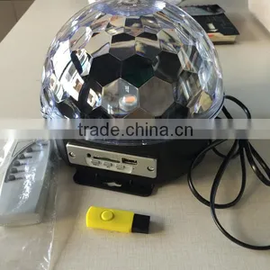 RGBWYP LED Magic Ball Light MP3 Led Crystal Magic Ball Light Led Stage Light thumbnail-1