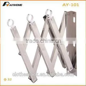 Folding Accordion Clothes Rack, Used at Wall-mount, With Aluminum Tube and ABS Plastic thumbnail-5