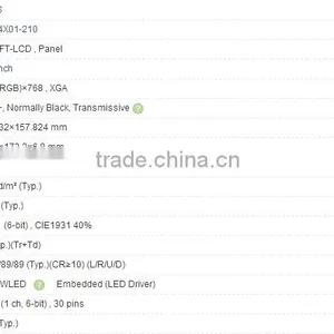 10.4 Inch HX104X01-210 A-Si TFT-LCD Panel For HYDIS thumbnail-4