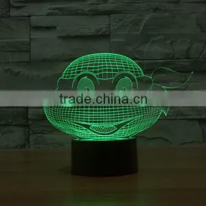 3D LED Lamp Light USB Teenage Mutant Ninja Turtles Colorful Night Light for Wedding Deco Innovative Christmas Gift Present thumbnail-2