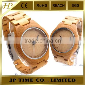 Hot Newest Custom Engraved Japan Analog Quartz Movement Bamboo Wood Watch thumbnail-1