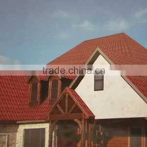 Roofing Shingles Red Asphalt Shingles Roofing Tile for House Decoration thumbnail-3