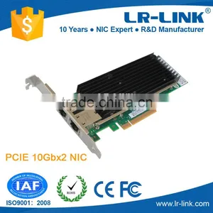 LR-LINK LREC9812BT PCIe X8 2 Port RJ45 Connector Ethernet Network 10Gb Card With Intel X540AT2 Chipset thumbnail-1
