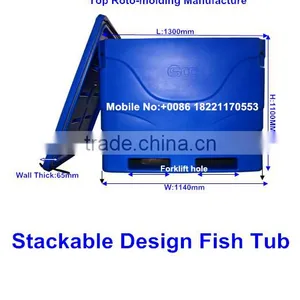 Roto Molding Ice Fish Cooler Insualted Fish Tubs/bin Plastic Fish Totes thumbnail-2