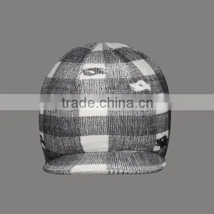 CUSTOM 3D PRINTING FLAT BRIM KNITTED WINTER HAT WHOLESALE LOGO thumbnail-3